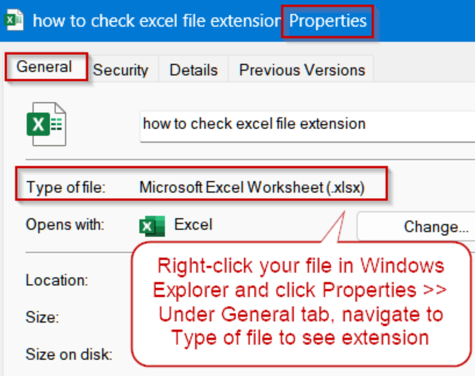 How to Check Excel File Extension (2 Easy Methods) - Excel Insider