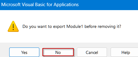 Remove Macros from Excel Modules Using the Visual Basic Editor