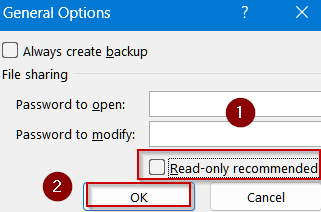 Use Save As Dialog to Remove Read-only Recommended