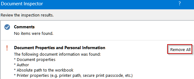 Remove Personal Information and Metadata