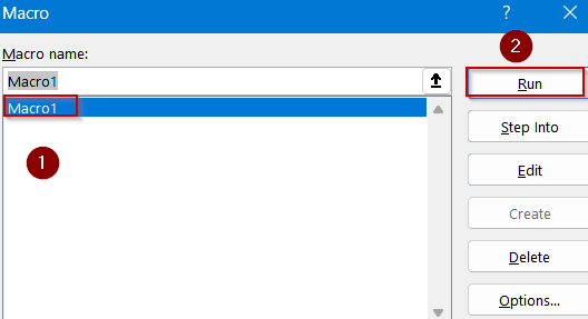 Steps to Use Macro Recorder in Excel