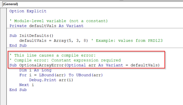 How to Fix "Constant Expression Required" Error in VBA - Excel Insider