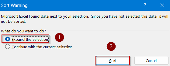 Sort Cells Highlighted by Conditional Formatting