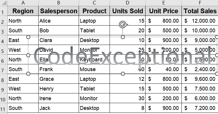 Using WordArt Text as a Watermark in Excel