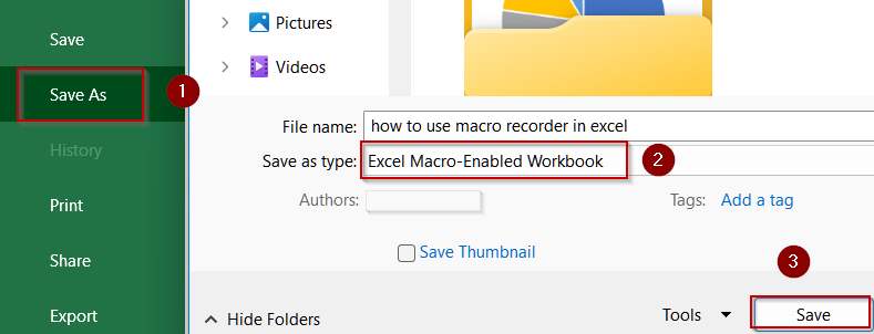 Steps to Use Macro Recorder in Excel