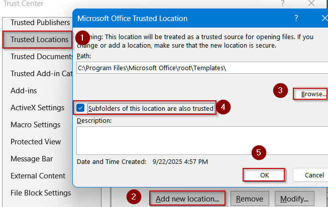 Permanently Allow Macros Across All Excel Files