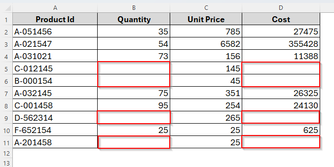 Use Custom Number Formatting for Blank Cells If No Data