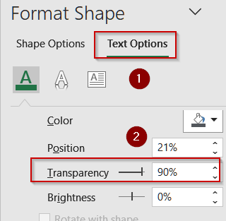 Using WordArt Text as a Watermark in Excel