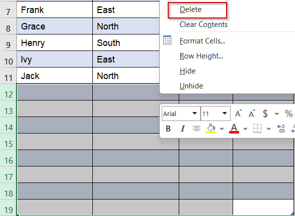 Clean Up Unused Data and Objects
