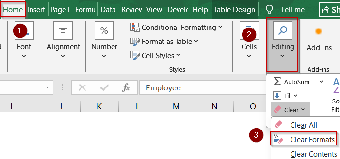 Clear Unused Styles and Conditional Formatting