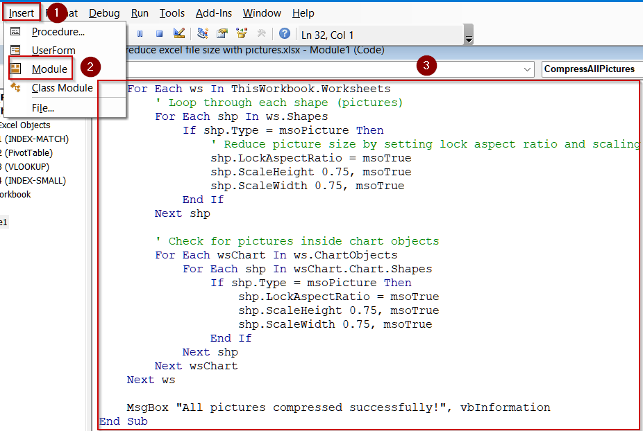 Automate Compression with VBA Script