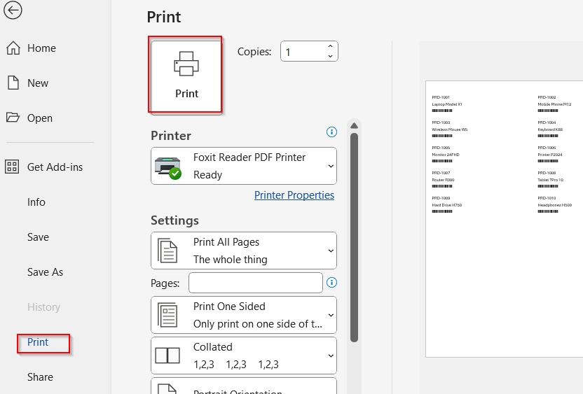Using Word Mail Merge with Excel Data