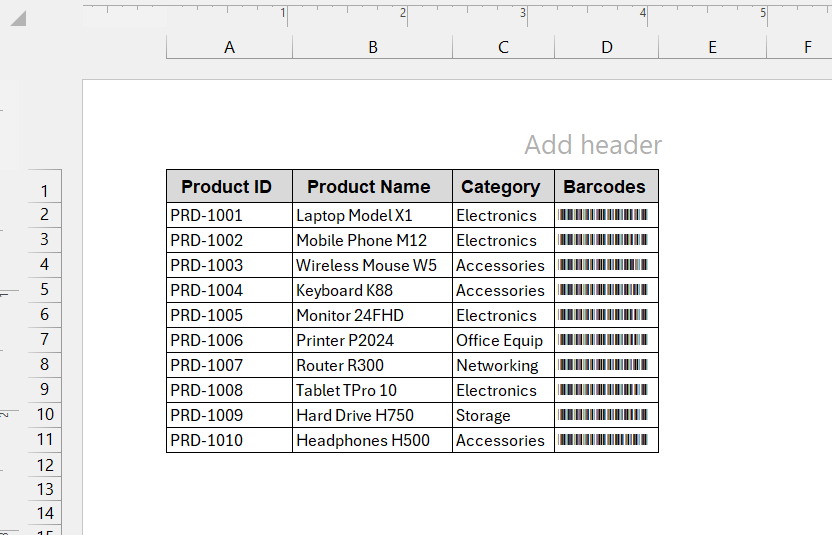 Designing and Printing Labels Directly in Excel  (Alternative Method)