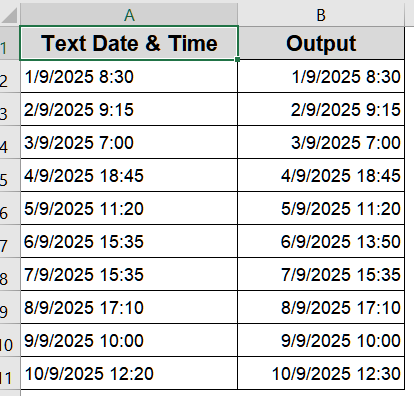 Quick Conversion Using Text to Columns