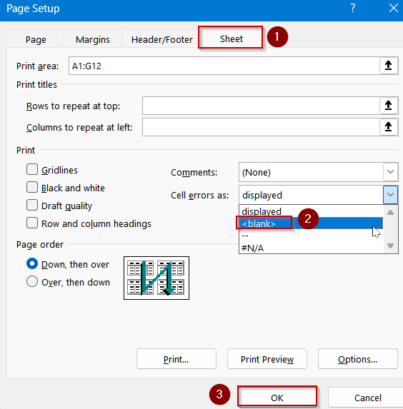 Adjust the “Cell Errors As” Setting to Bypass Conflicts