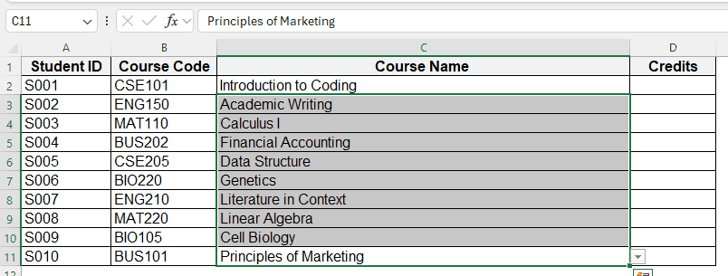 Drop-Down List for Easy Lookup Selection