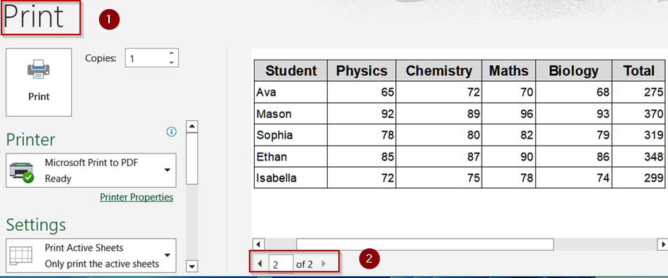 Define Print Titles Using the Name Box