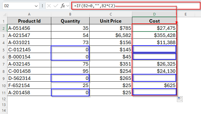 Leaving a Cell Blank If No Data Using IF Formula 