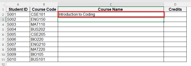 Create a Lookup Table using XLOOKUP Function