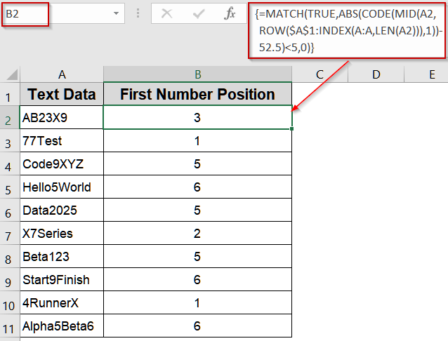 Apply MATCH and CODE Functions for an Advanced Array Solution