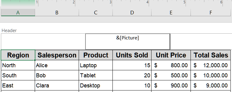 Adding a Watermark Image via Header & Footer Tab