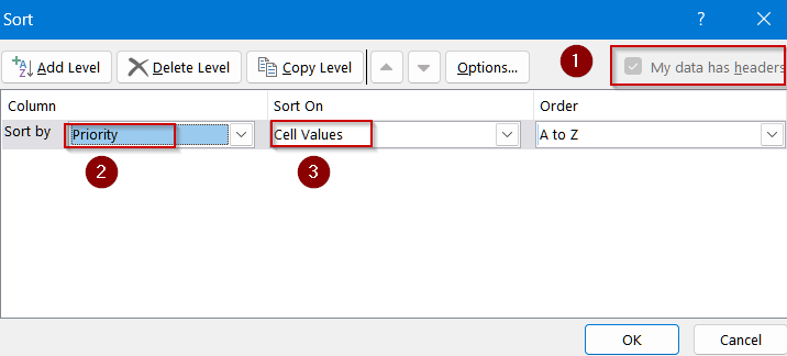 Steps to Sort by Custom List in Excel