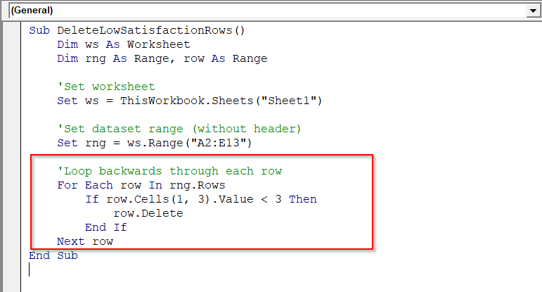 Examples of For Each Row in Range Statement in Excel VBA