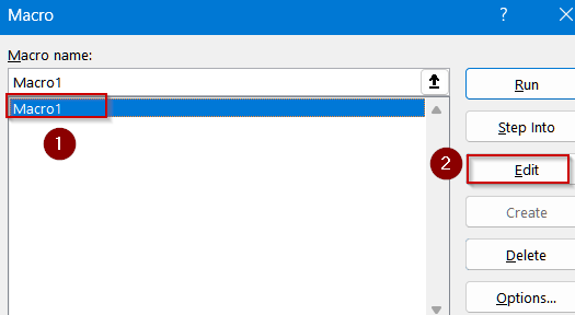 Editing VBA Code via the Developer Tab