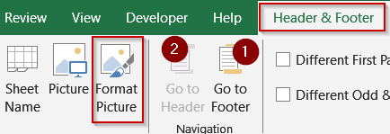 Adding a Watermark Image via Header & Footer Tab