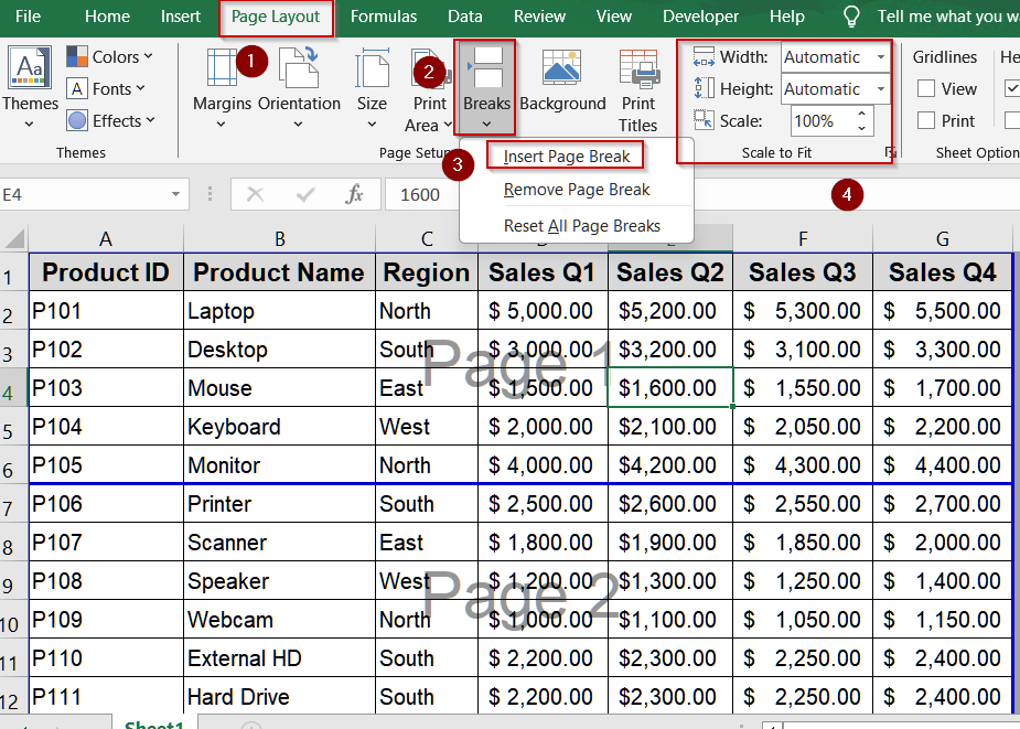 Steps to Save Excel As PDF Landscape