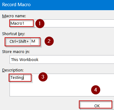 Steps to Use Macro Recorder in Excel