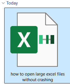 Save as an Excel Binary Workbook (.xlsb)