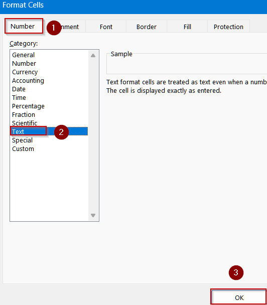 Format as Text to Preserve Leading Zeros