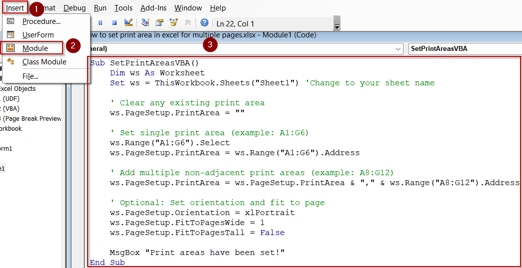 Automating Print Areas with VBA