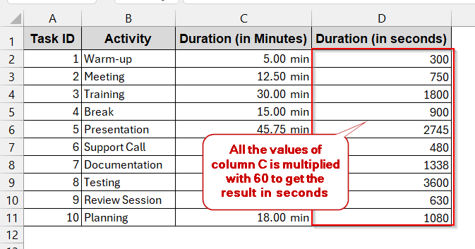 Convert Minutes to Seconds with Simple Multiplication
