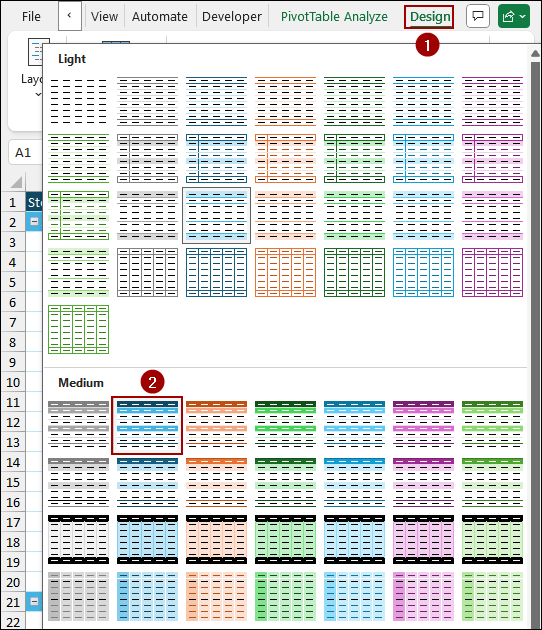 Steps to Create Custom Subtotal in Excel Pivot Table