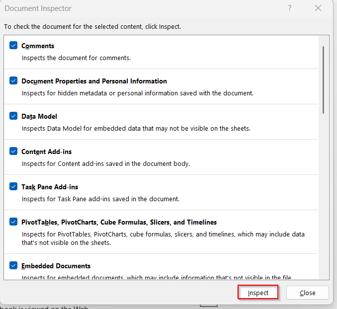 Remove Hidden Rows with Excel’s Built-in Inspector
