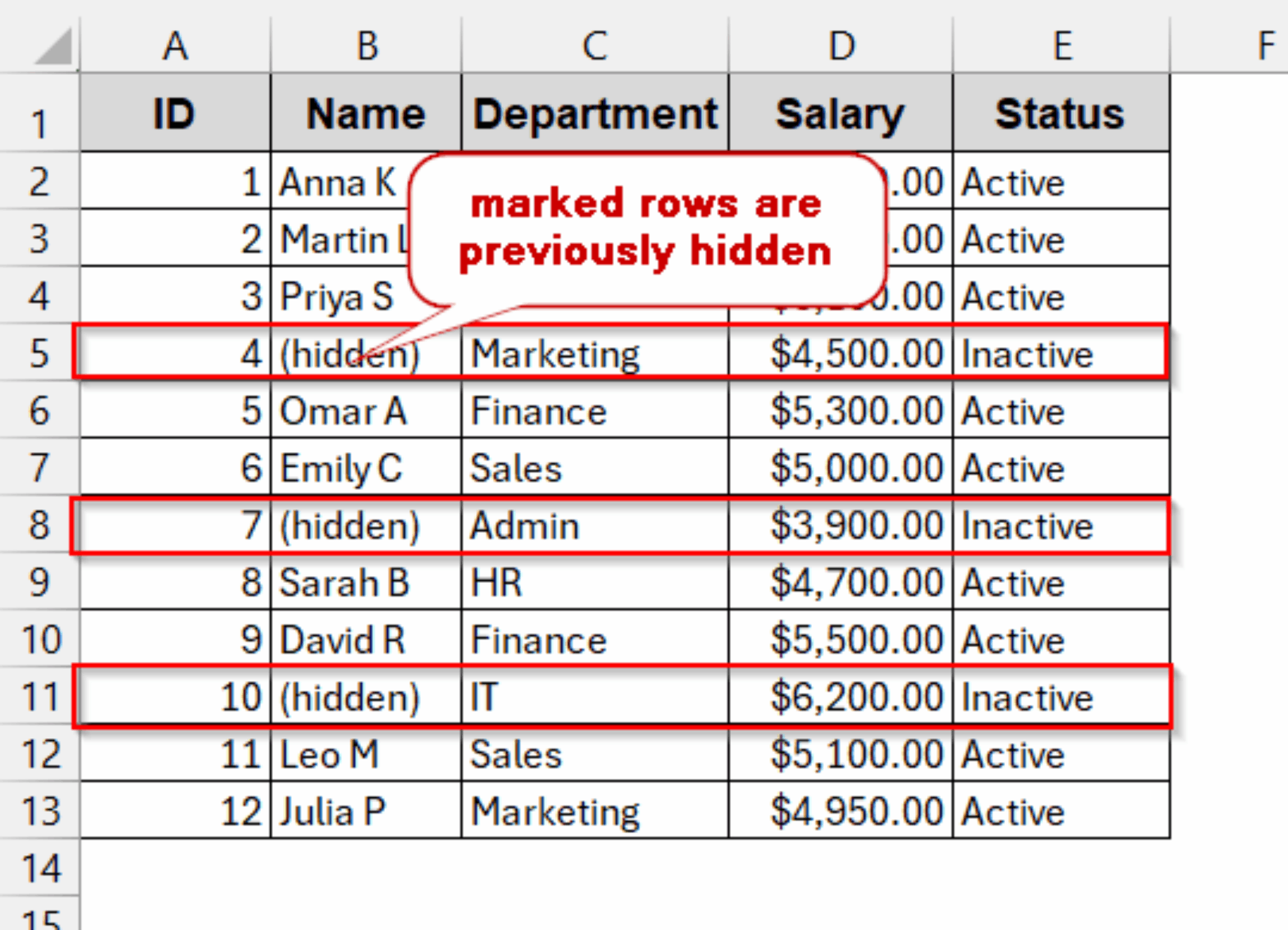 How to Delete Hidden Rows in Excel (5 Suitable Ways) - Excel Insider