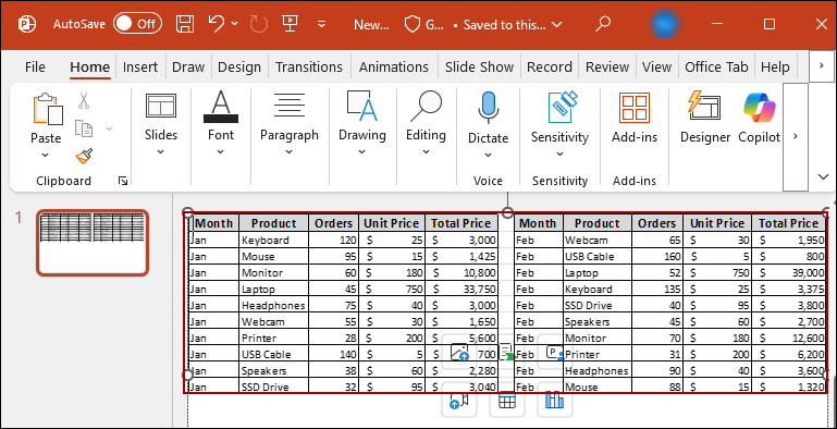 Hidden Rows in the Excel Sheet Before Embedding