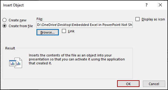 Excel Workbook Inserted as a Picture Instead of an Embedded Workbook