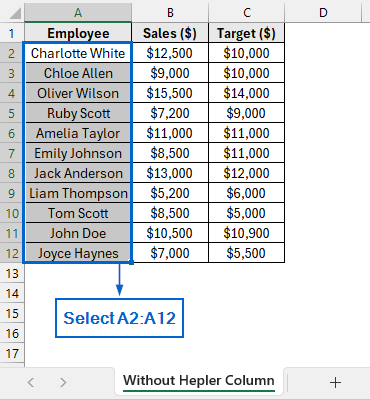 Directly Use IF Statement in Conditional Formatting Without Helper Column