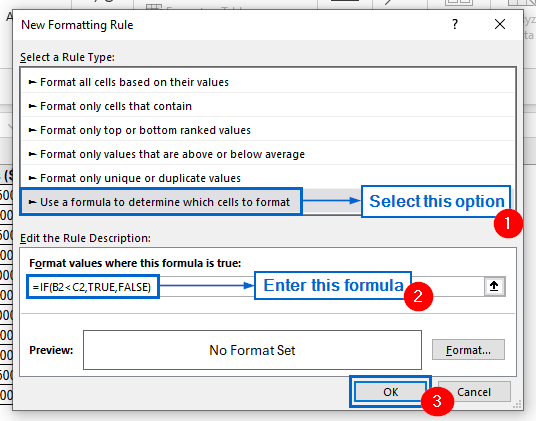 Directly Use IF Statement in Conditional Formatting Without Helper Column