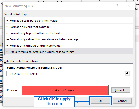 Directly Use IF Statement in Conditional Formatting Without Helper Column