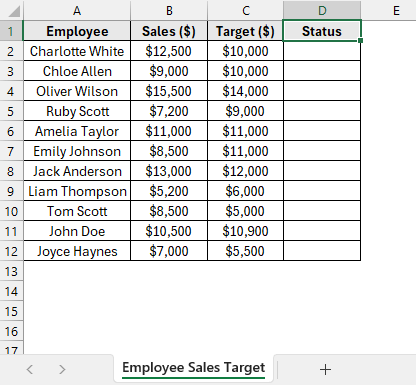 Step-by-Step Guide for Using IF Statement With a Helper Column to Highlight Cells