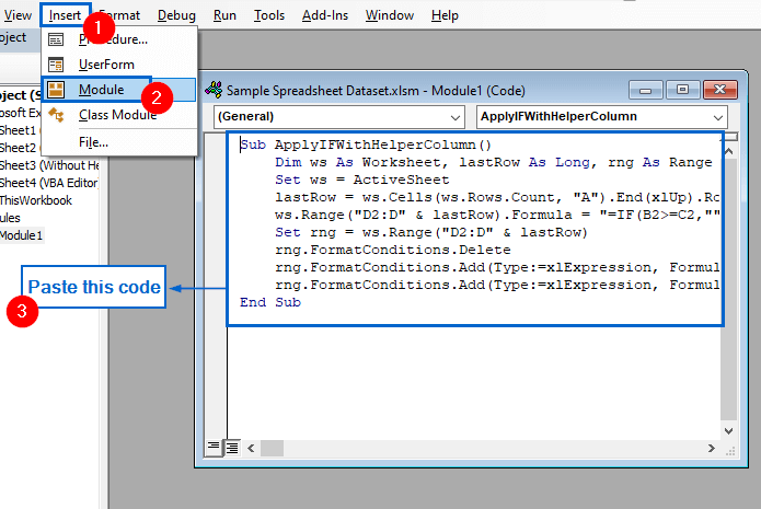 Automatically Use IF Statement in Conditional Formatting With VBA Editor