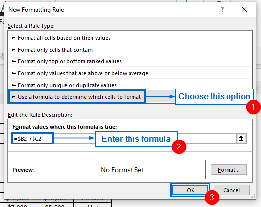 Step-by-Step Guide for Using IF Statement With a Helper Column to Highlight Cells