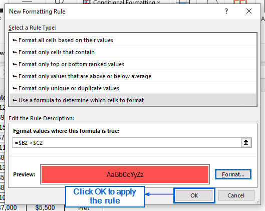 Step-by-Step Guide for Using IF Statement With a Helper Column to Highlight Cells