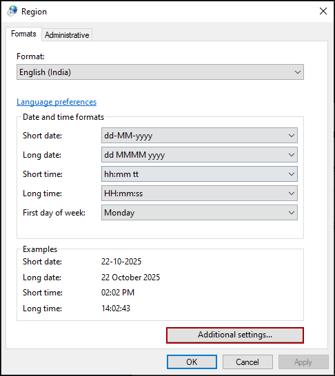 Changing Windows Regional Settings to Save CSV Files with Commas