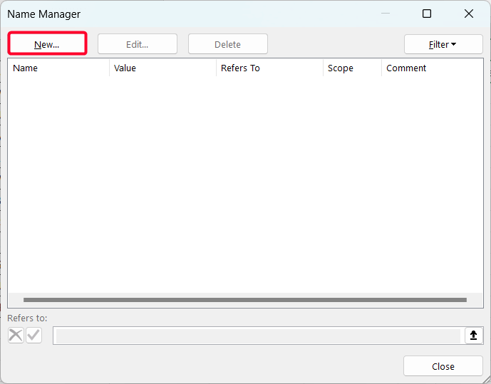 Display Text Using Named Range