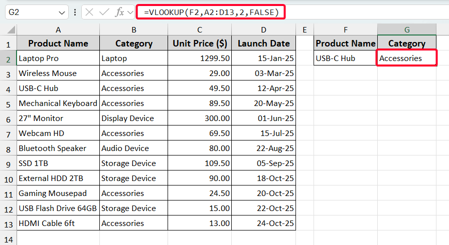 Use VLOOKUP Function
